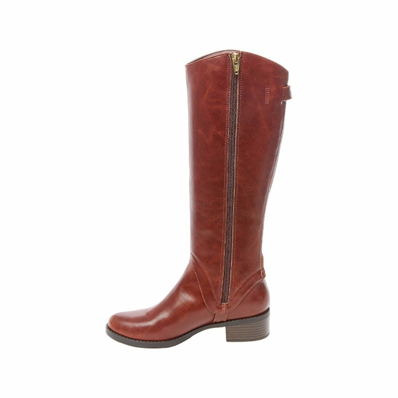 Merona Riding Tall Knee-High Boots, Cognac 7.5 / 8 - Picture 5 of 7